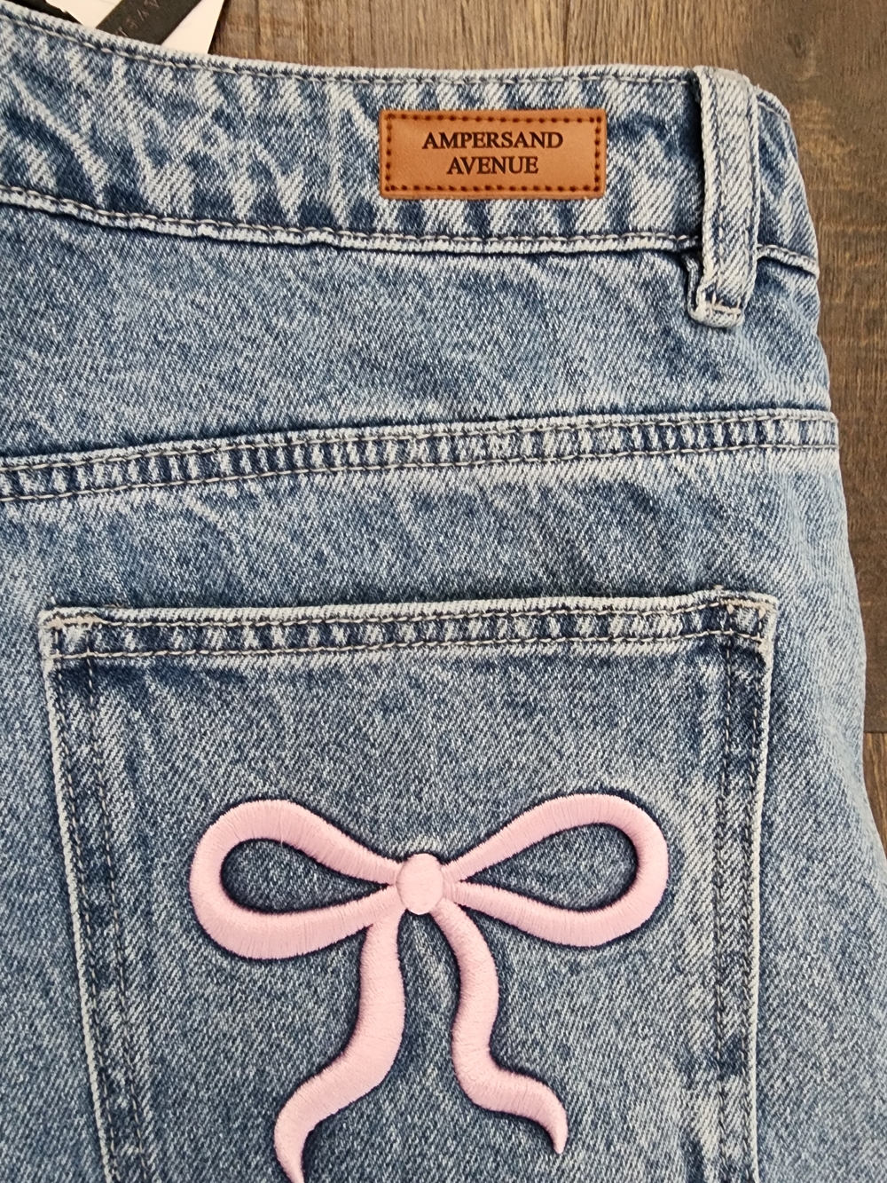 AMPERSAND AVE Light Wash Wide-Leg Jeans